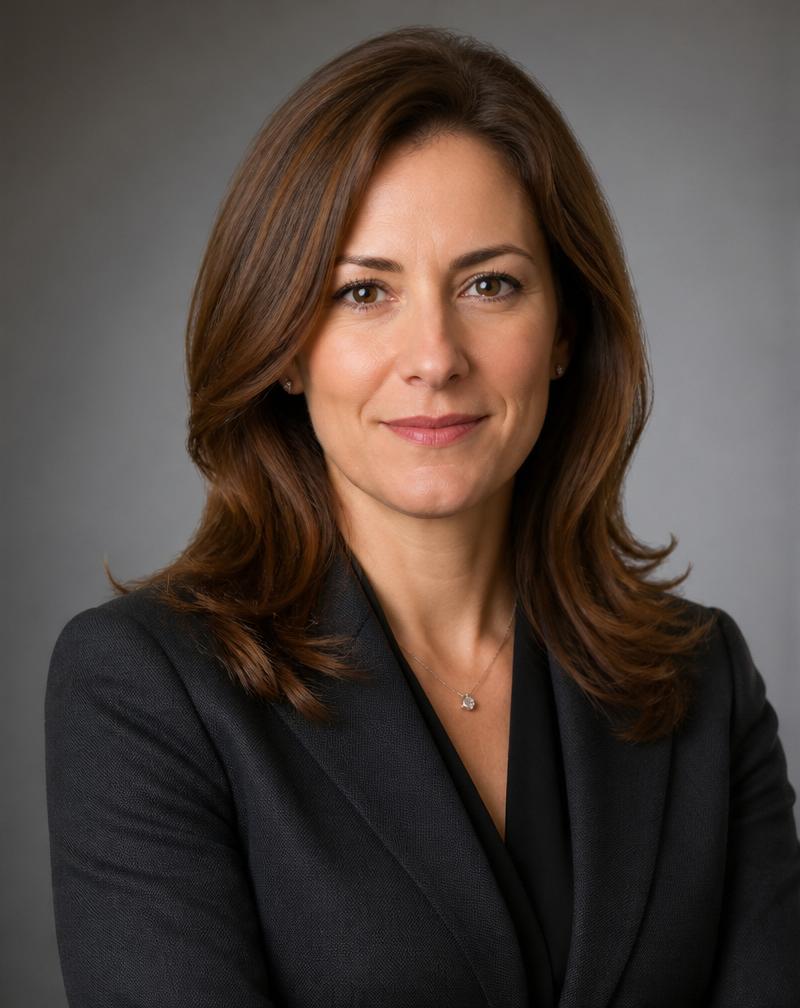 Portrait of Emma Thompson, Senior Partner at Markson & Co.